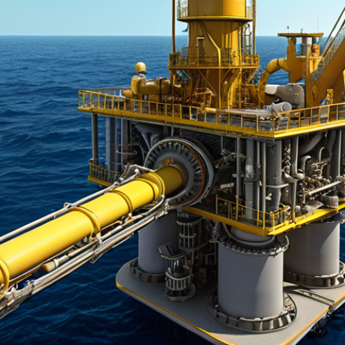 Home 11 **Deep-sea gas extraction platform:** Show a modern subsea installation extracting gas from the seabed. Include elements like pipelines, valves, and support structures, emphasizing the deep-sea environment.