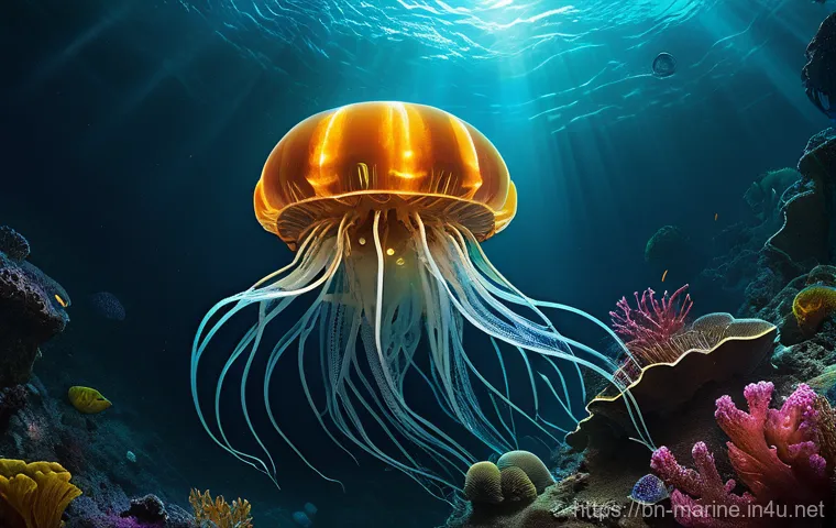 해양자원 탐사 장비 - **Prompt 1: Deep-Sea Discovery by ROV**
"An advanced, sleek Remotely Operated Vehicle (ROV) with...