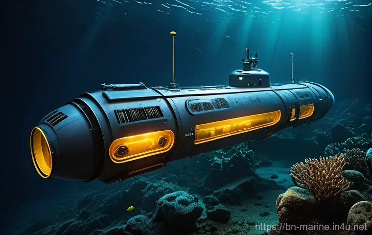 해양자원 개발과 해양법 - **Prompt 1: Deep-Sea Robotic Exploration for Submarine Resources**
A highly detailed, cinematic ...